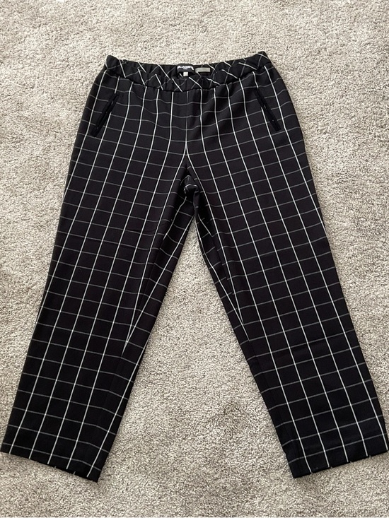 Karl Lagerfeld Pants - KARL LAGERFELD Paris Windowpane Crop Trouser 4